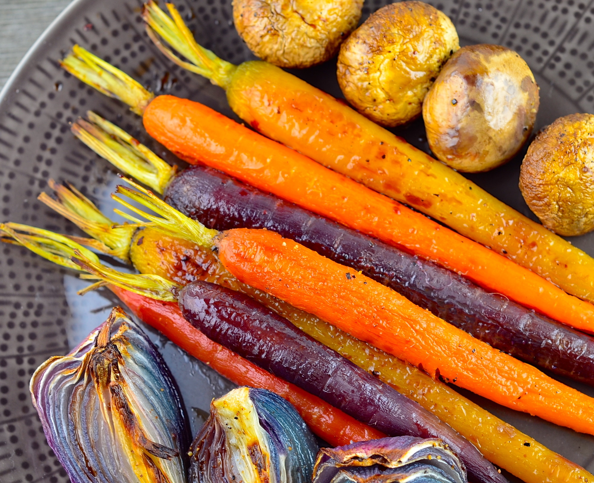 Roasted multicolor carrots May I Have That Recipe