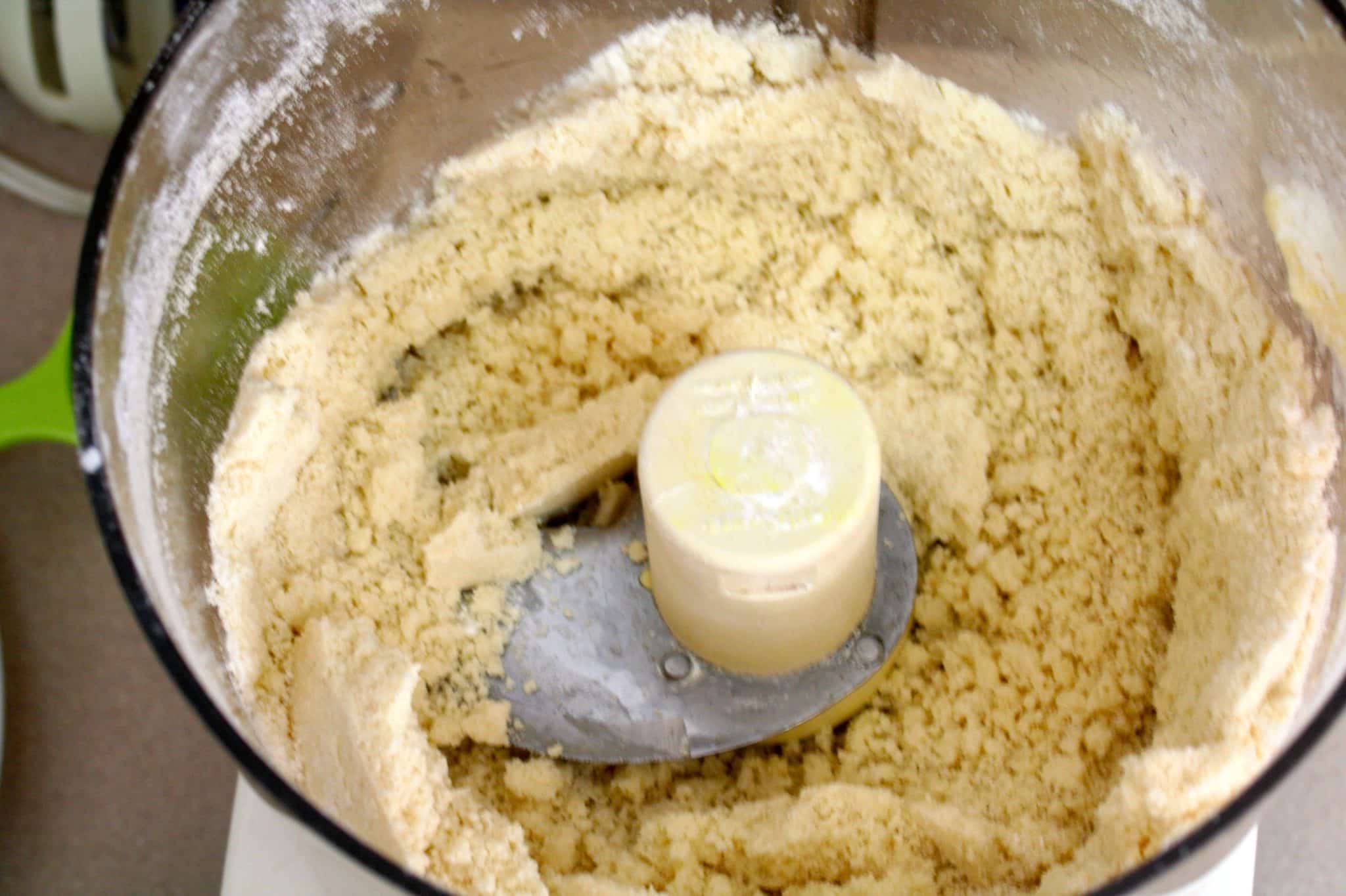 Tart pastry dough in food processor