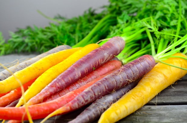 Roasted multicolor carrots