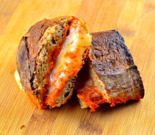Romesco manchego grilled cheese sandwich
