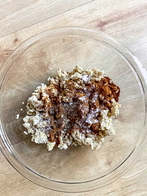 Crumbled tempeh and spices