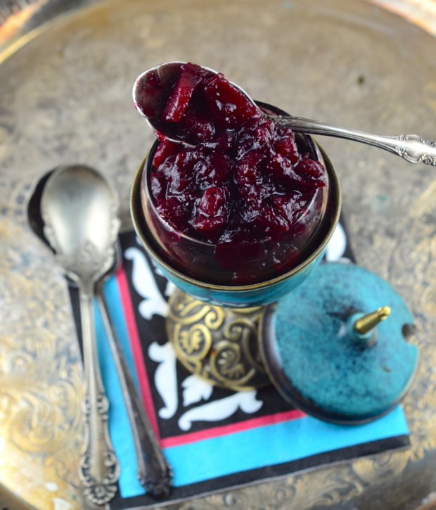 Try this Pear,Chianti and Fresh Cranberry Chutney, is a delicious variation on your classic Thanksgiving cranberry sauce. And you will never look back!