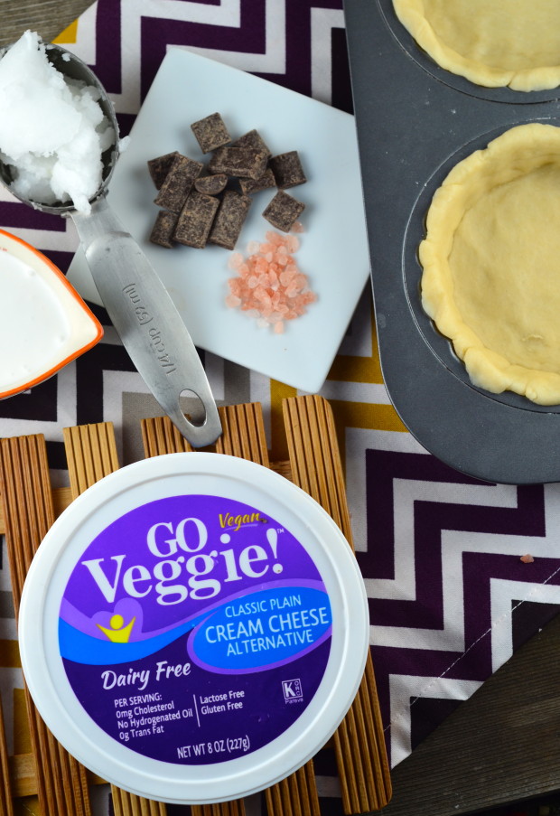 Vegan Salted Caramel Chocolate Tartelettes - #GO Veggie! #Vegan #Valentines #Chocolate #Caramel
