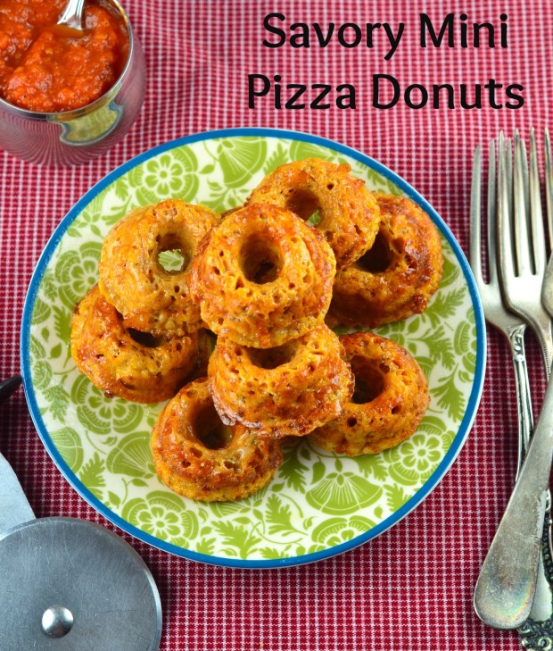 Savory Mini Pizza Donuts #Donuts #Pizza #Recipe