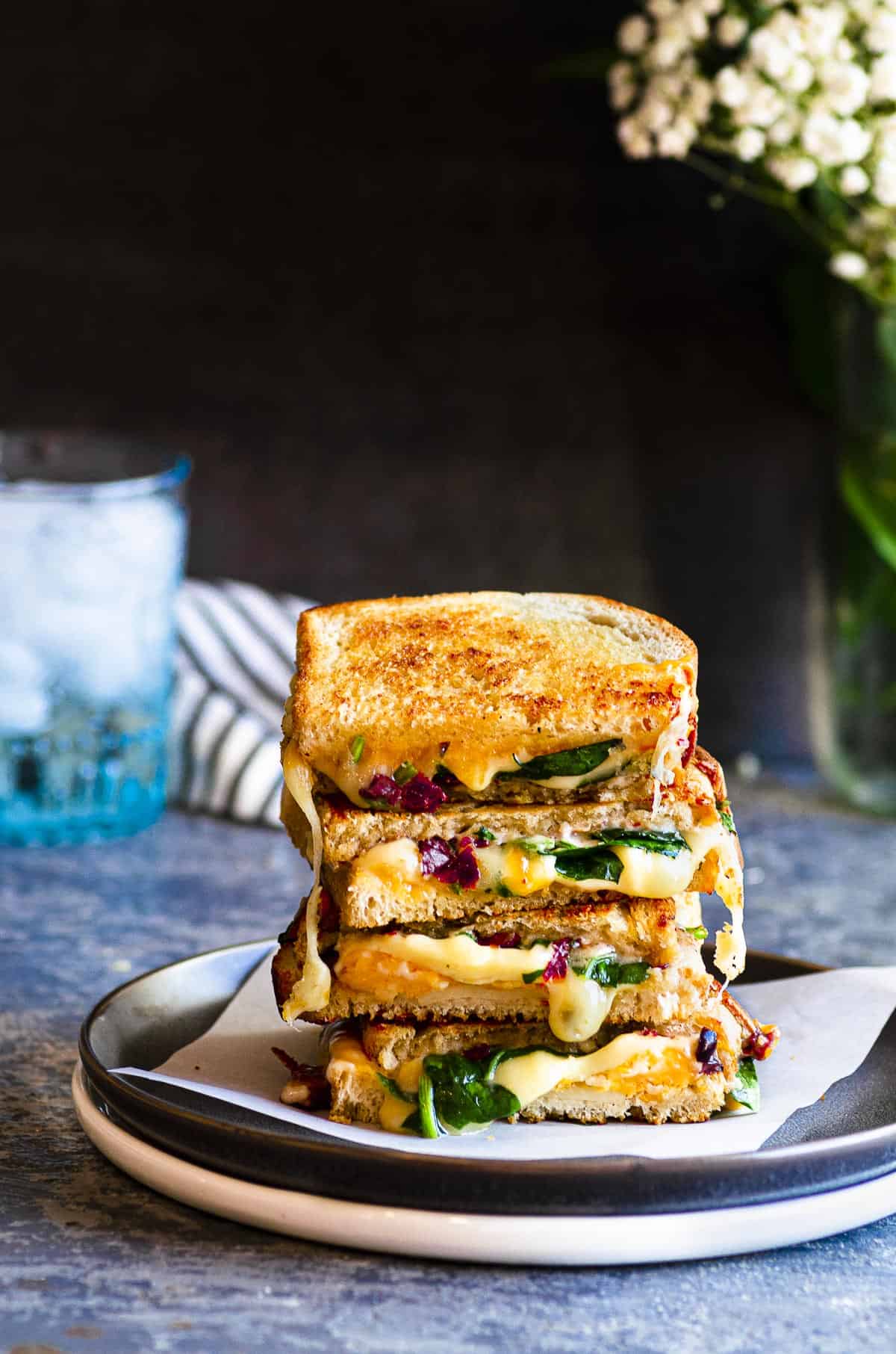 The best grilled cheese sandwich sittiing on a plate