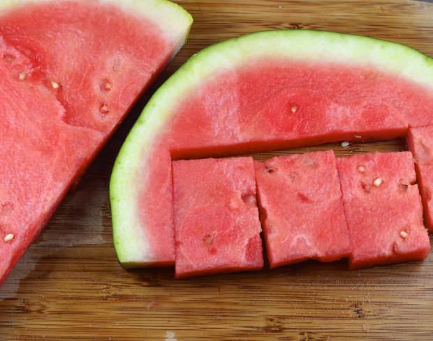 Watermelon and Cheese Napoleon #vegetarian #appetizer #summer #kosher #sincerelyBrigitte #cheese