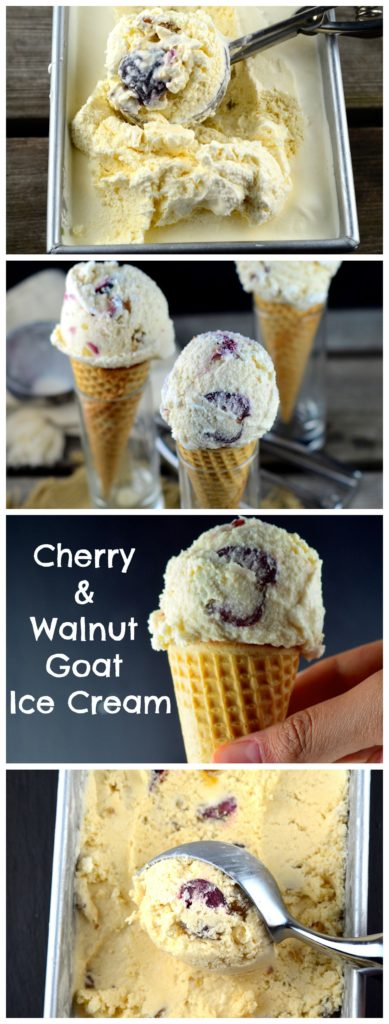 Cherry Walnut Goat Ice Cream #Cherry #Walnut #Goat Ice Cream #Ice Cream #summer #refreshing #dessert 