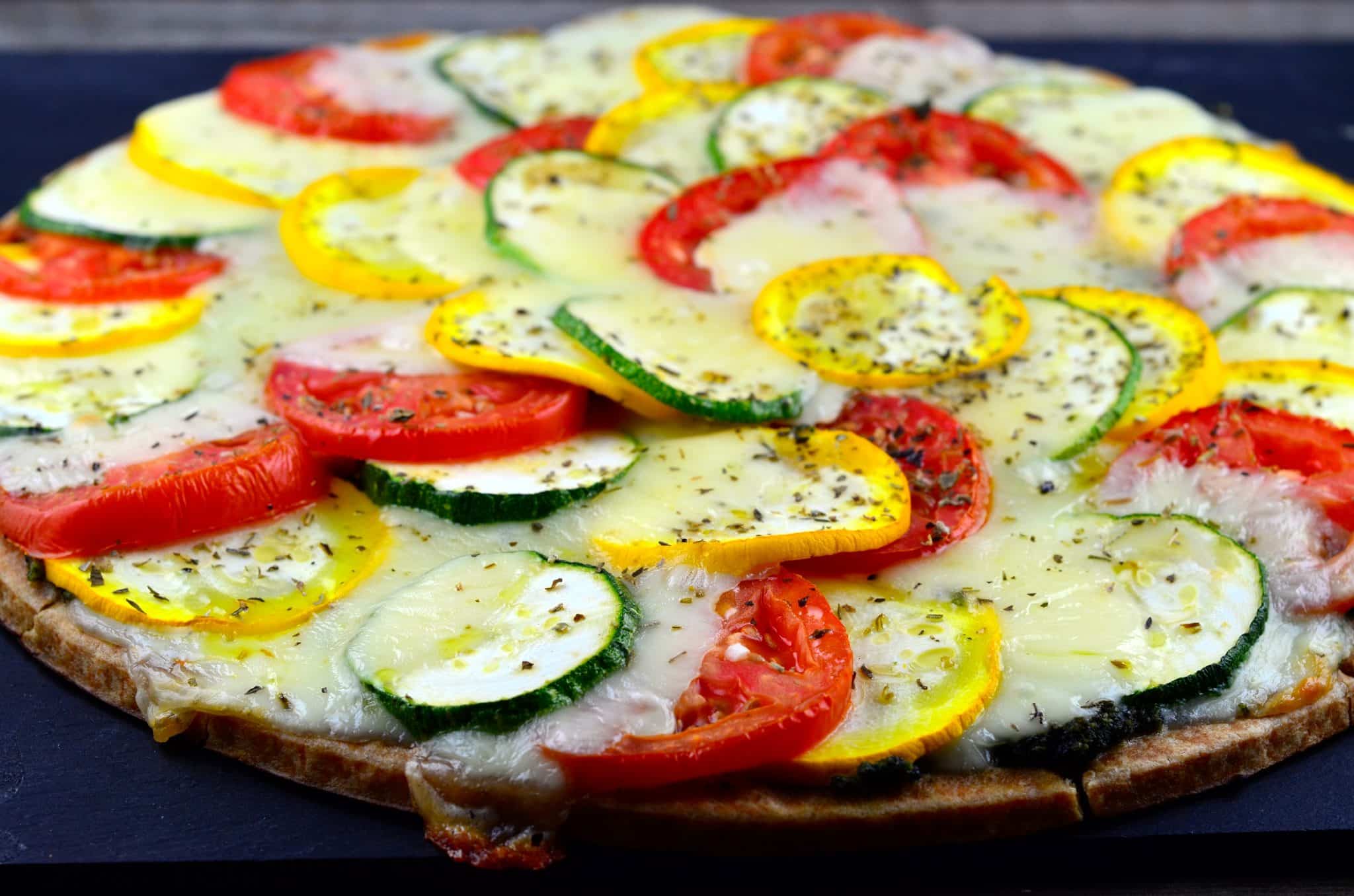 Veggie Pizza with Pesto - May I Have That Recipe?