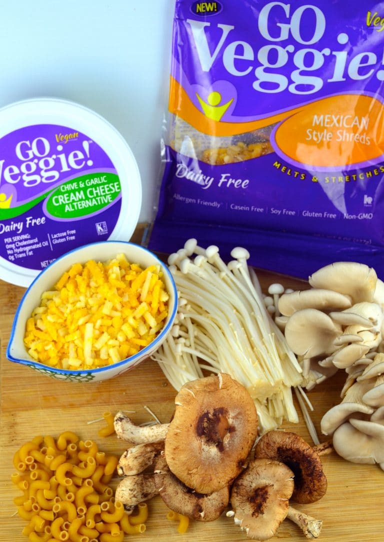 VEGAN MAC & CHESEE #mac and Cheese #vegan #kosher #mushrooms #GO Veggie! #Comfort Foods