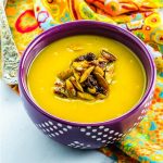 If you love butternut squash but hate having to peel it and cut it, we have a great trick for you! It will save you a ton of trouble and will make this Roasted Butternut Squash Soup extra sweet and creamy (and as a bonus, you'll get to keep all your fingers..)