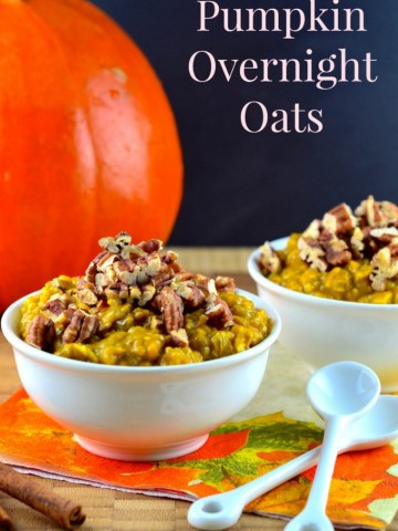 Pumpkin Overnight Oats - #Vegan #oats #overnight #pumpkin #kosher #glutenFree #breakfast