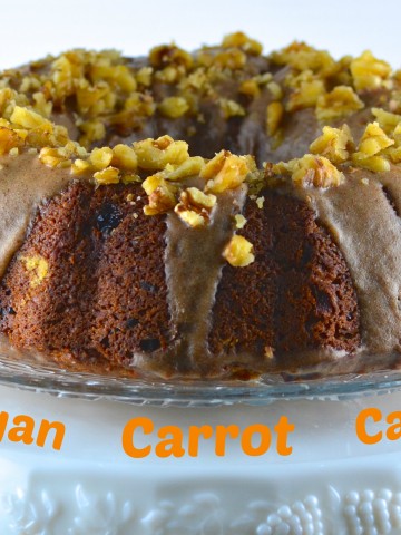 Vegan Carrot Cake - half the fat, all the flavor #vegan #kosher #vegetarian #thanksgiving #carrot #cake #icing #dessert #holidays #parve #dairyFree #GO Veggie!