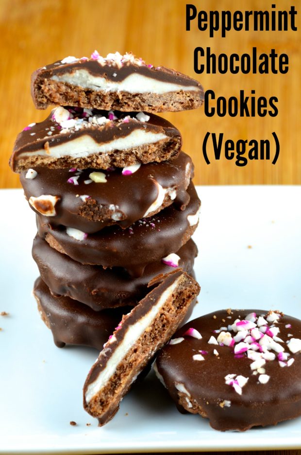 peppermint chocolate cookies #peppermint #cookies #chocolate #mint #vegan #dessert