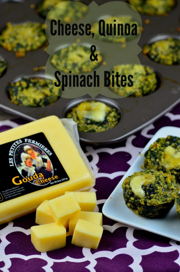 Cheese, spinach and quinoa bites #quinoa #Cheese #Spinach #breakfast #lunch #dinner #appetizer #bites
