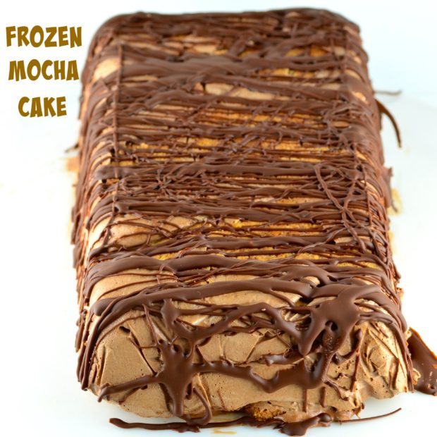 Frozen Mocha Cake - Easy and quick to make  and super delicious.  #Vegan #glutenFree #kosher #dairyFree #chocolate #coffee #soDelicious
