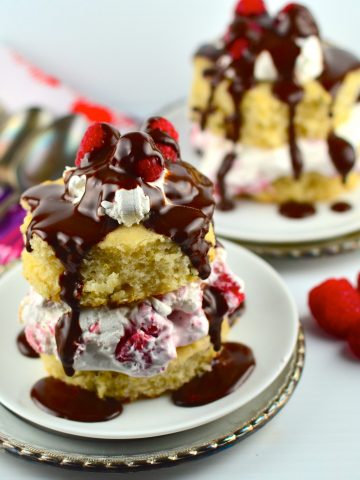 Vegan Lemon Basil Raspberry Shortcake - #vegan #desert #kosher #raspberry #cake #mothersDay #brunch #lemon #basil