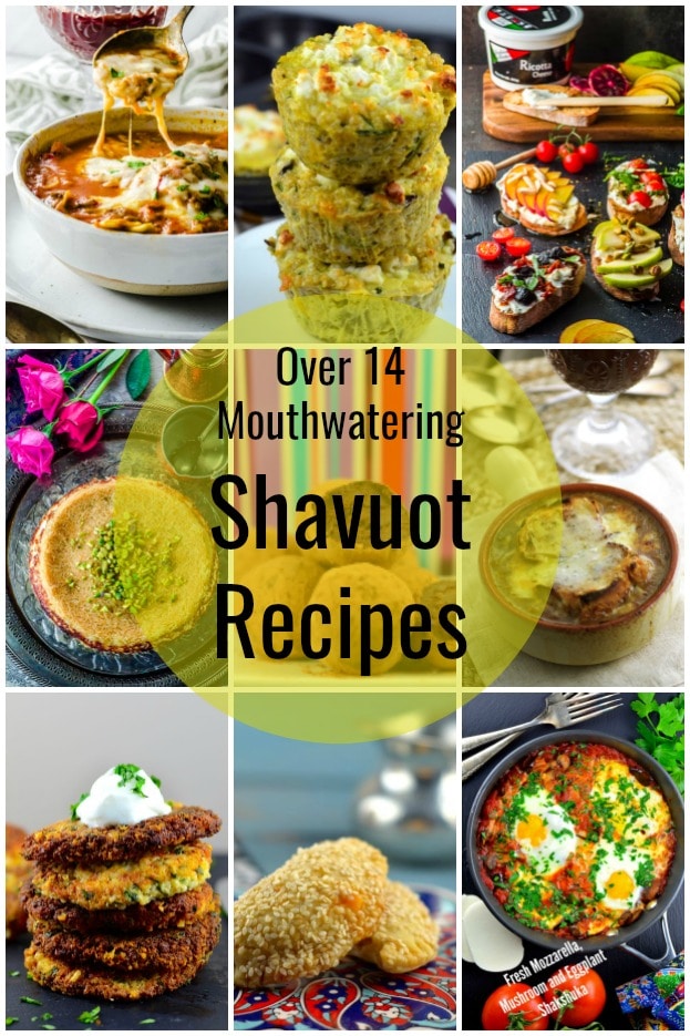 Photo collage or Shavuot Recipes