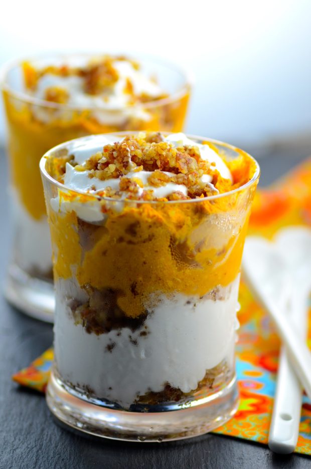Recipes with dates:: two pumpkin pie parfaits 