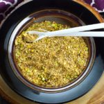 The egyptian condiment Dukkah is a savory blend of seeds, spices and nuts