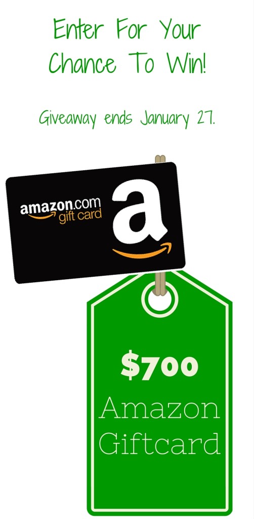 $700 Amazon Giftcard Giveaway Enter Now!! Ends January 27, 2015