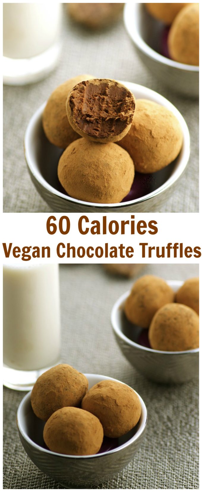 Only 60 calories per chocolate truffle. Guilt free