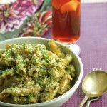 Penne Pasta with Cauliflower and Kale Walnut Pesto - Surprisingly creamy, deliciously healthy