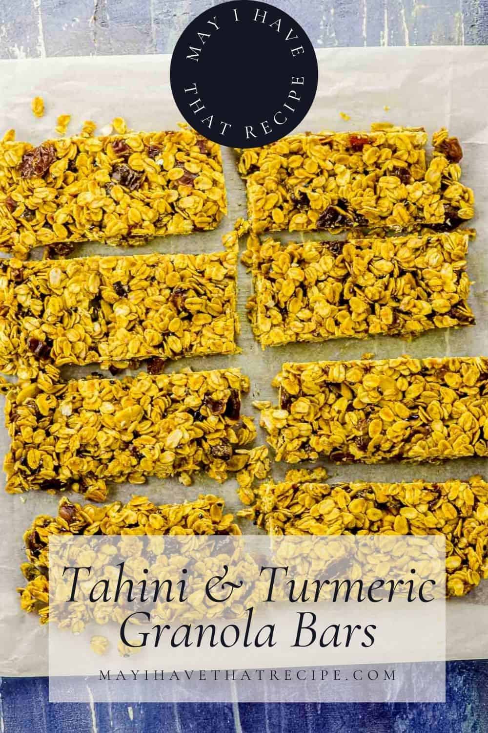 Tahini, Turmeric & Date Vegan Granola Bars May I Have That Recipe?