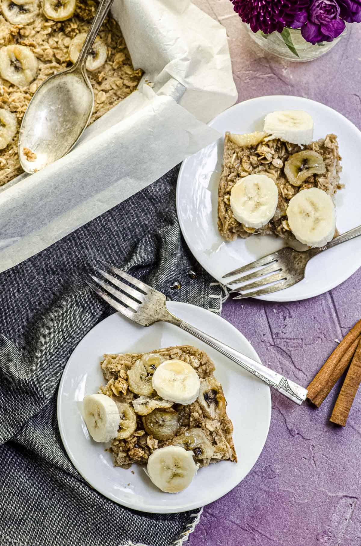 Peanut Butter & Banana Baked Oatmeal May I Have That Recipe?