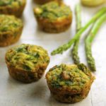 Asparagus Artichoke Frittatas - easy grab and go breakfast, snack or light lunch. Full of protein and great for Passover too