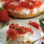 Lemon Strawberry Frozen Cheesecake