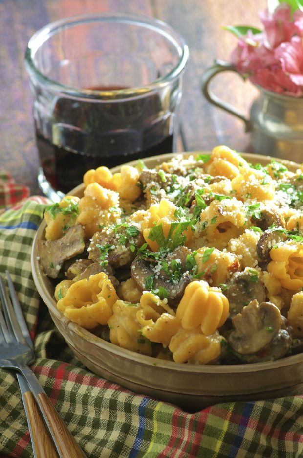 Vegetarian Mushroom and Sausage Pasta, a delicious and filling vegetarian dinner