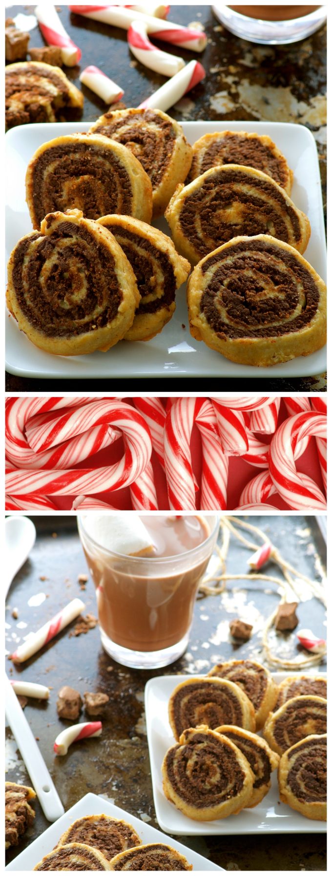 Peppermint Chocolate Pinwheel Cookies. Peppermint and chocolate play in complete harmony in this soft dessert cookie