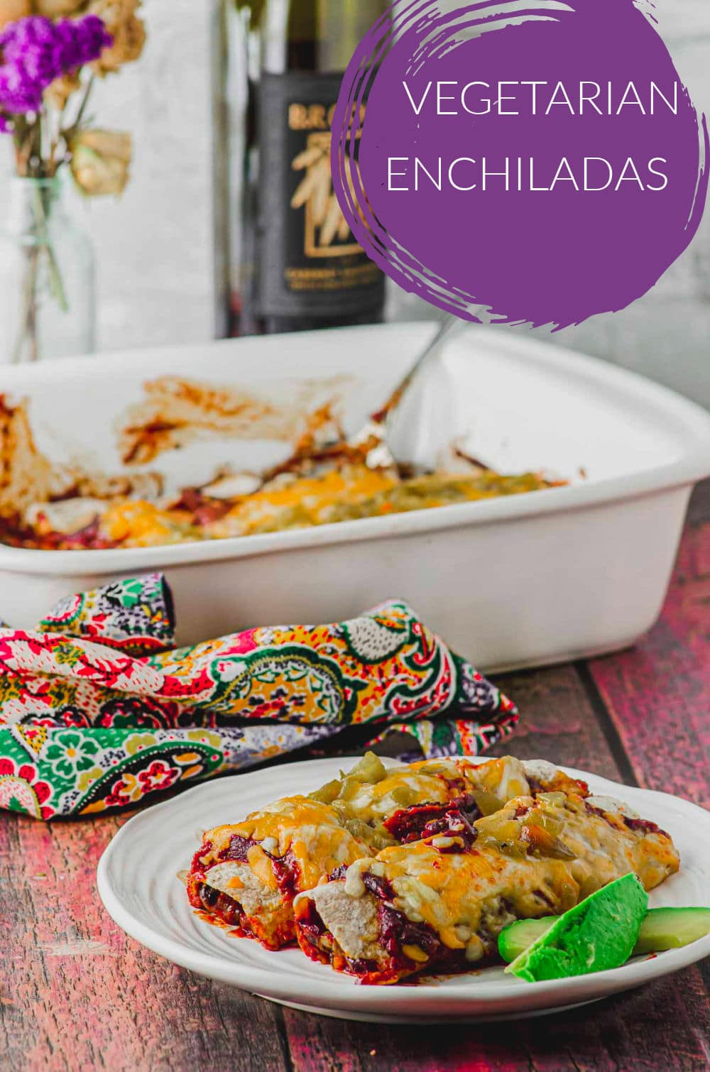 Vegetarian Enchiladas with Black Beans and Jackfruit