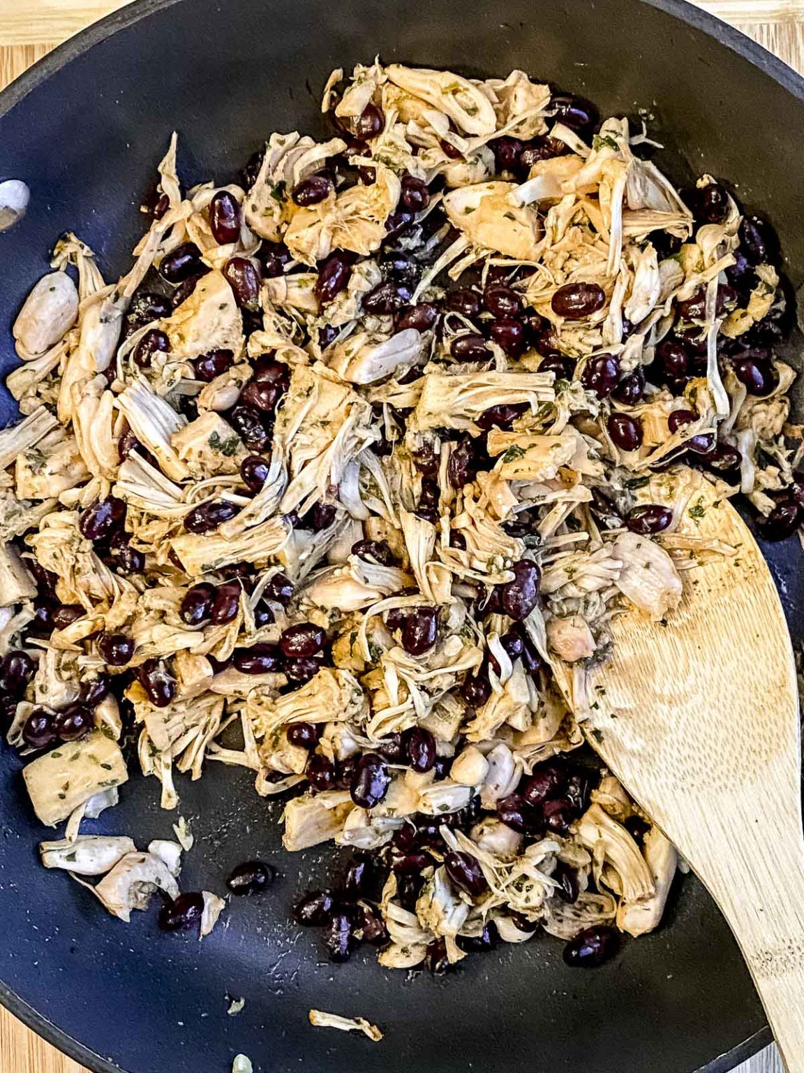 Vegetarian Enchiladas with Black Beans and Jackfruit