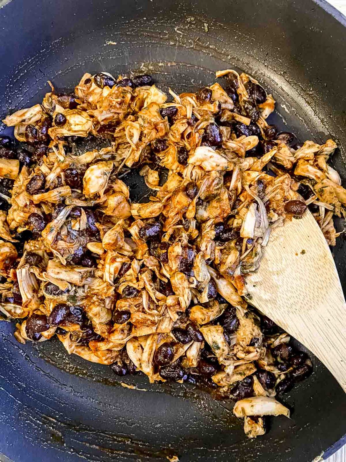 Vegetarian Enchiladas with Black Beans and Jackfruit