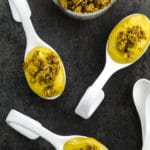 Golden Milk Cashew Cheesecake Bites-- Vegan, Dairy Free, Passover Recipe
