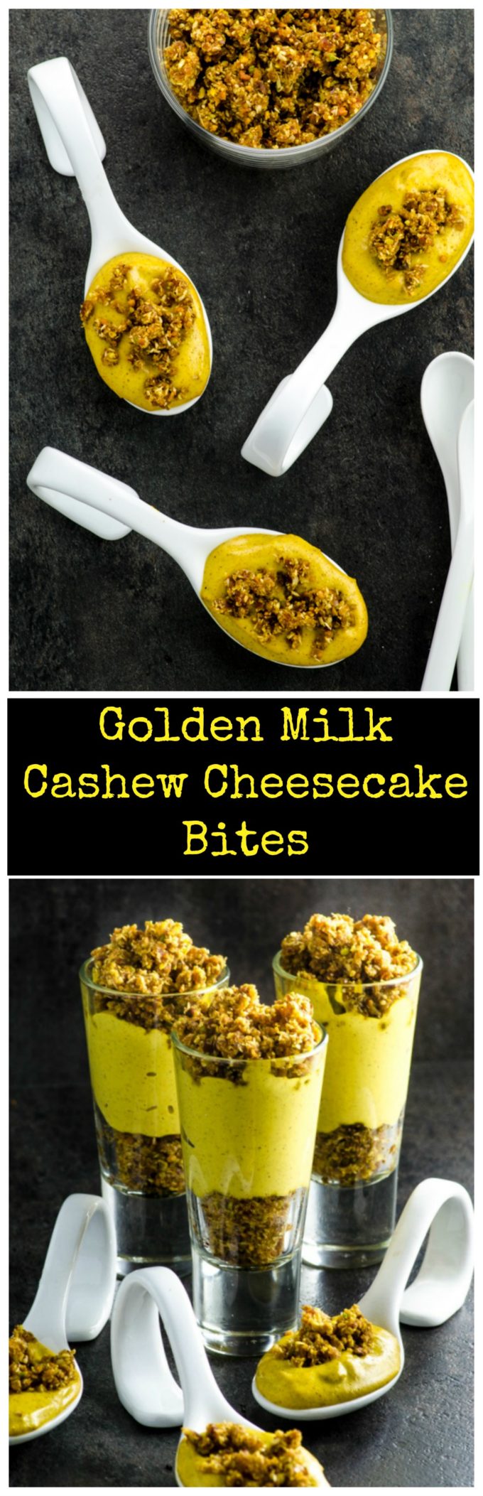 Golden Milk Cashew Cheesecake Bites