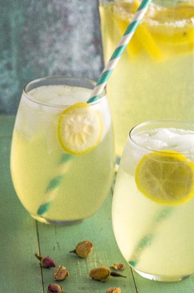 Enjoy the last weeks of summer with this refreshing and unique Rosewater Lemonade . Sweetened with agave nectar and maple syrup and with beautiful floral notes. 