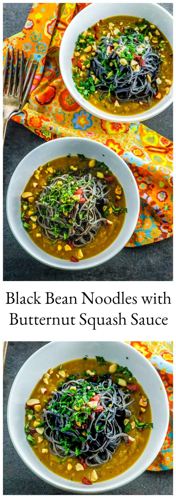 The flavor of these high protein Black Bean Noodles with Butternut Squash Sauce is enhanced with the light and creamy butternut squash sauce with Asian influenced flavors.b Ready in 30 minutes !