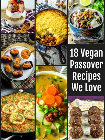 Vegan Passover Recipes collage