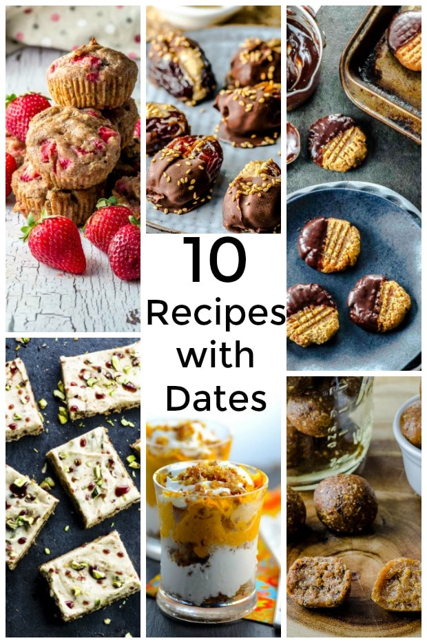 Recipes with dates image collage