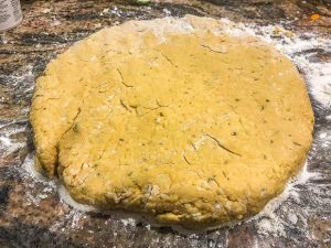 Sweet potato vegan biscuits dough