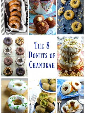Collage of Chanukah donuts