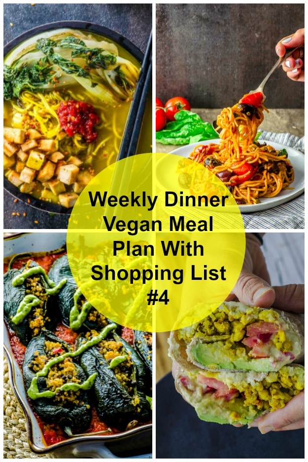 Weekly Dinner Vegan Meal Plan With Shopping List 4 May I Have That