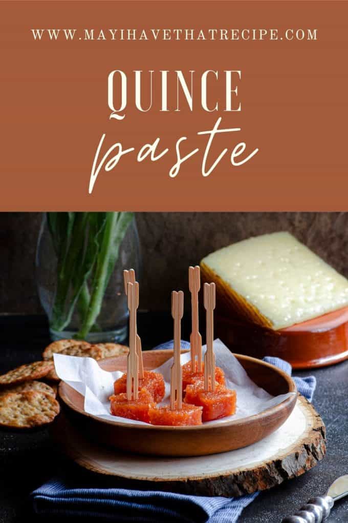 Quince paste with appetizer forks