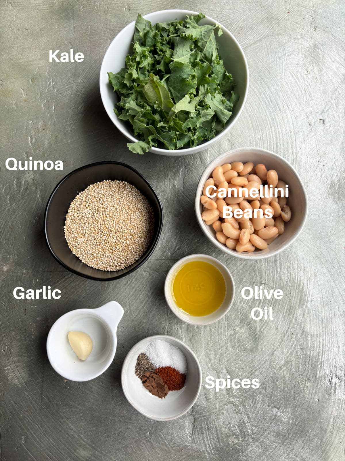 Quinoa soup ingredients labeled


