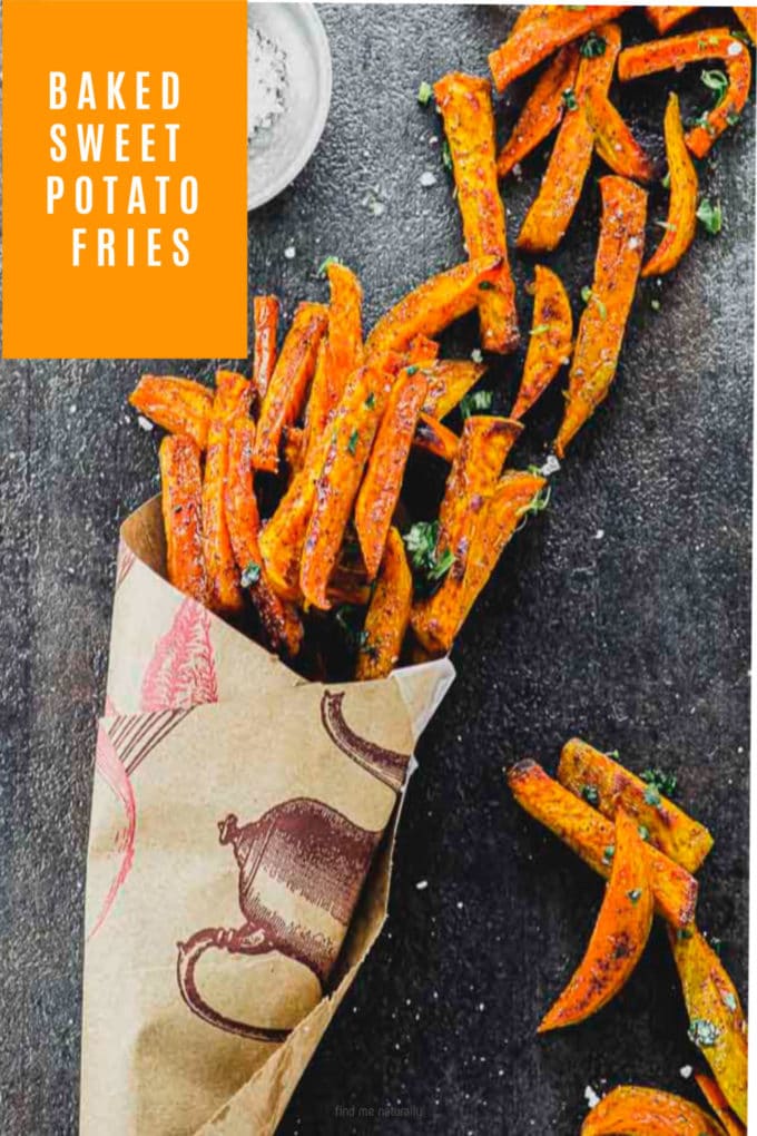 Sweet potato fries in a paper cone