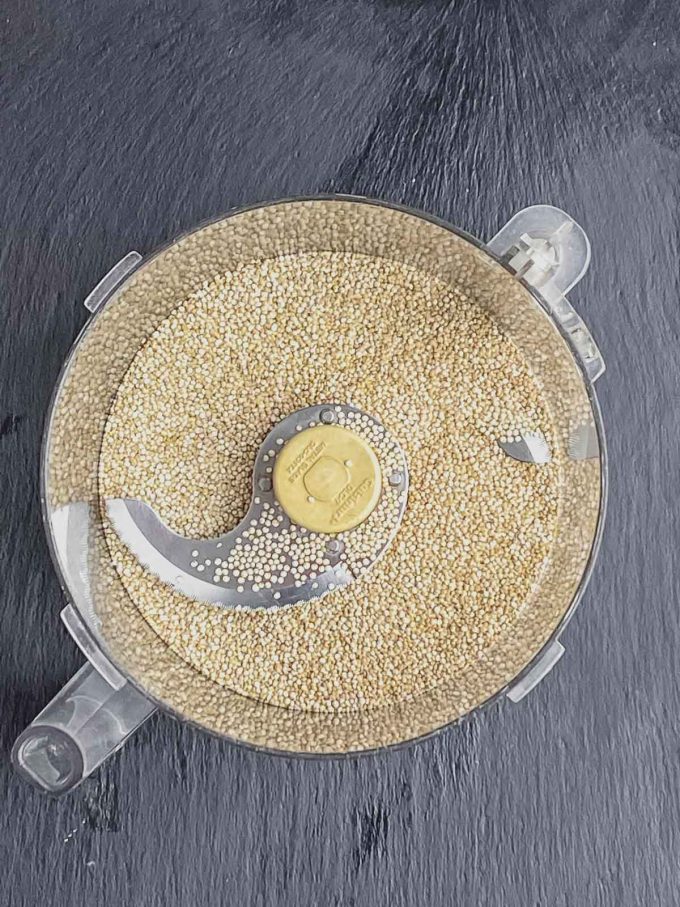 Quinoa in a food processor