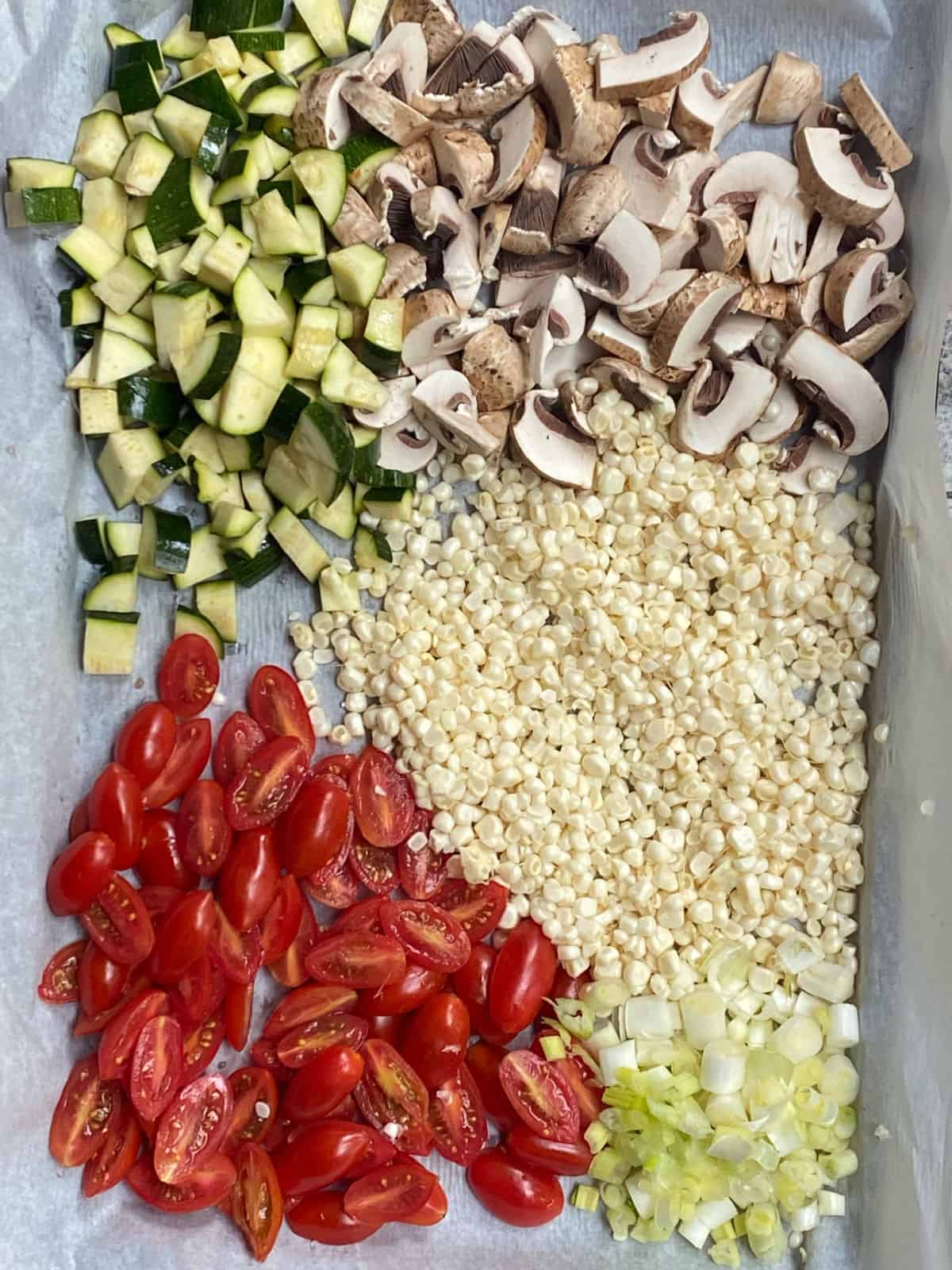 Ingredients for quinoa salad