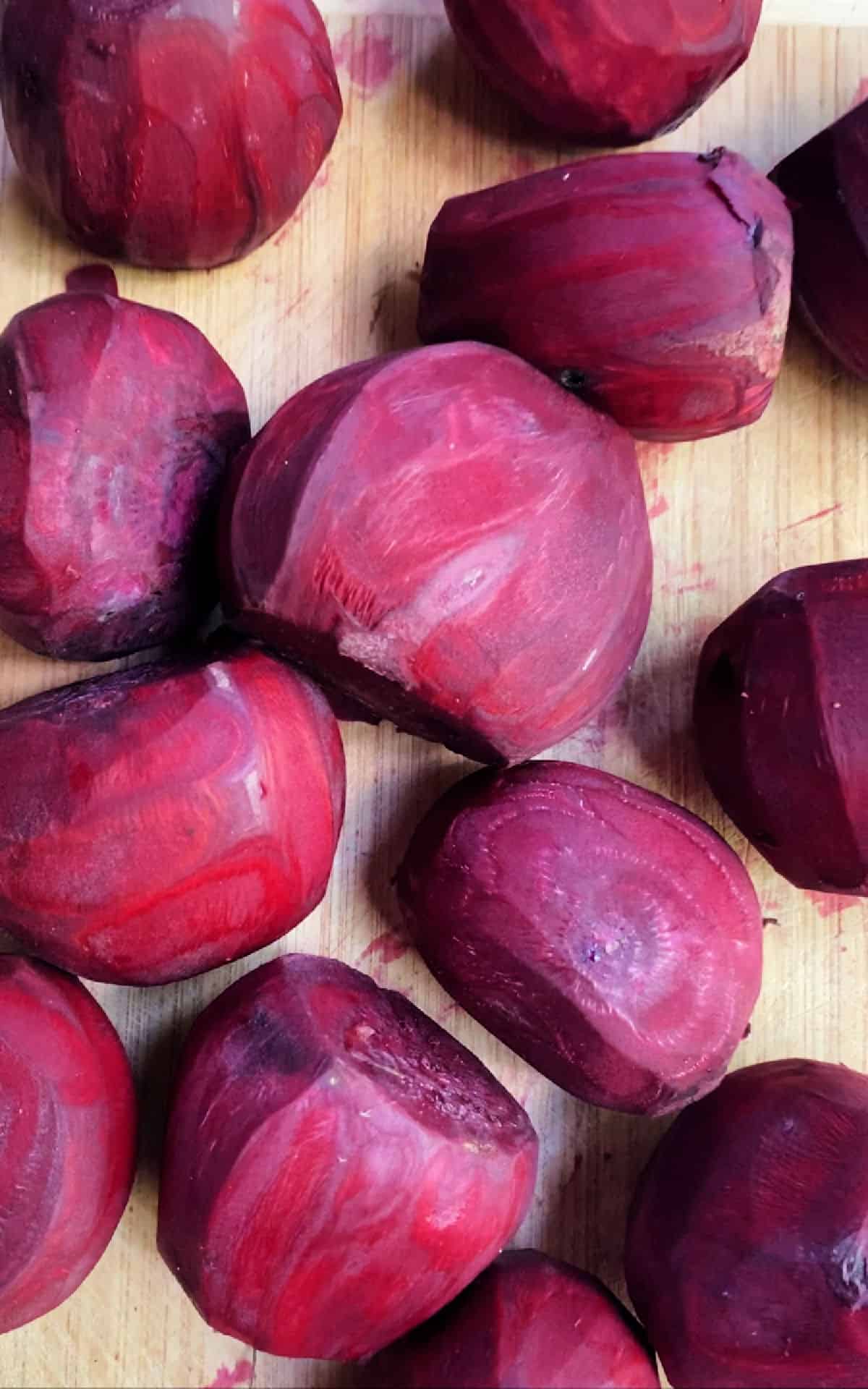 raw beets peeled